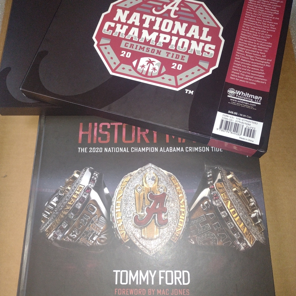 NWT Alabama Crimson Tide Football National Championship Book History Made 2020